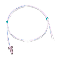Sistema ajustable plateado M5 de 3 cables 26AWG Cable de alta temperatura PT100/PT1000 Termistor RTD Sensor de temperatura ODM