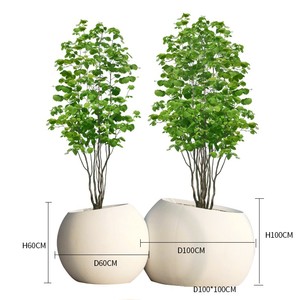 Vaso per <span class=keywords><strong>Fiori</strong></span> <span class=keywords><strong>in</strong></span> Fibra di Vetro Stile Nordico, Grandi <span class=keywords><strong>Vasi</strong></span> Rotondi <span class=keywords><strong>in</strong></span> <span class=keywords><strong>Cemento</strong></span> Fibrorinforzato, <span class=keywords><strong>Vasi</strong></span> <span class=keywords><strong>in</strong></span> FRP per Giardino e Esterni - Product Image 2