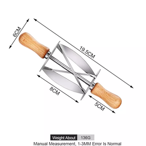 Baking Accessories High Quality Stainless Steel Baked Croissant <b>Cutter</b> Roller Croissant <b>Bread</b> <b>Cutter</b> - Product Image 2