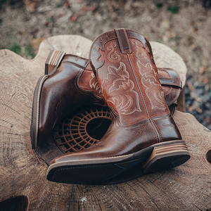 Bottes de cowboy Western Midi pour hommes, brodées, grande taille, avec semelle Goodyear, bottes de cowboy pour hommes personnalisées, bottes de cowboy de qualité supérieure - Product Image 4