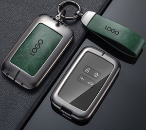 2024 dernier luxe Durable pour <span class=keywords><strong>renault</strong></span> Koleos Fluence Fluance alliage de Zinc métal clé de voiture porte-carte housse protecteur - Product Image 6