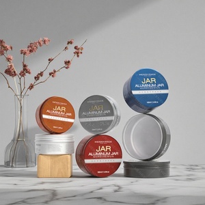 Emballage personnalisé rond vide en aluminium pour cire capillaire, pots cosmétiques vides en aluminium - Product Image 6