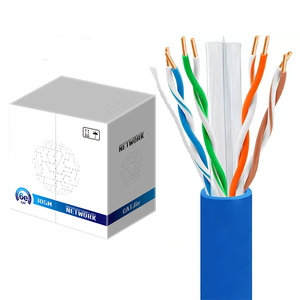 สายแลนอีเธอร์เน็ต CAT6 305เมตรแบบไม่หุ้มฉนวนเกลียวคู่ทองแดงแข็ง