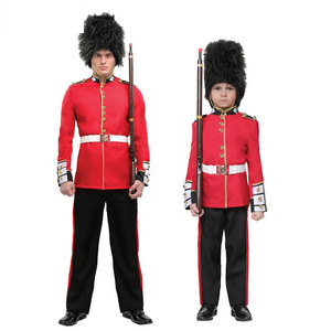 <span class=keywords><strong>Costume</strong></span> d'Halloween de la Garde Royale pour Adultes et Garçons <span class=keywords><strong>Costume</strong></span> Rouge Britannique Casquette en Peau d'Ours Royauté Cosplay Ensemble avec Manteau Pantalon Ceinture Chapeau - Product Image 1