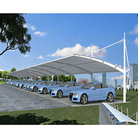 Structure de carport préfabriquée moderne ignifuge en PVC tendu pour entrepôt et hôtel