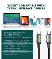 Cable USB-C PD con Indicador LED Trenzado, Conductor de Cobre Puro y Aleación de Aluminio, Carga Rápida de 60W 100W 240W 5A para Impresora, OEM