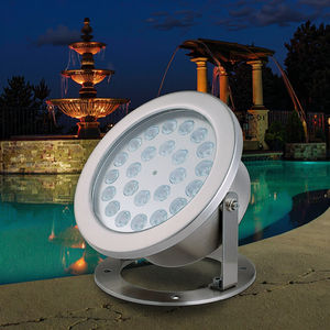 Projecteur LED RGBW 24W IP68 étanche en acier inoxydable 316L pour aménagement paysager, éclairage de <span class=keywords><strong>piscine</strong></span> et fontaine, 12V/24V, intensité variable, télécommande - Product Image 1