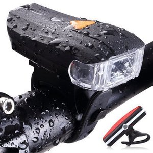 Yueli Bicycle Headlight LED Rechargeable <b>USB</b> Charging IPX4 Waterproof 4 Modes Black Plastic Sensor <b>Light</b> For <b>Night</b> Riding - Product Image 4