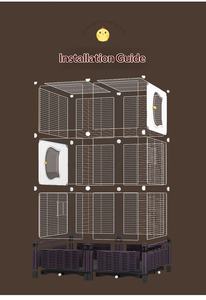 Grande <span class=keywords><strong>cage</strong></span> à oiseaux en plastique solide et écologique, durable, pour perroquets, utilisation intérieure et extérieure, design luxueux - Product Image 3