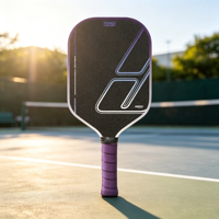 Set Raket Pickleball Serat Karbon Berlapis Titanium Tekan Panas Generasi ke-5 Terlaris Lintas Negara T700 dengan Lapisan Matte-woven