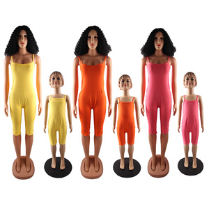 2021 New Women and Girl Sling Shorts Jumpsuit Mommy and Me Outfits Pajamas <strong>Family</strong> Kids <strong>Onesie</strong> <strong>Matching</strong> Parent-child Outfits - Product Image 1