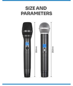 저렴한 가격의 UHF 4채널 핸드헬드 다이내믹 장거리 무선 마이크로폰 (슈어용) - Product Image 3