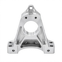 Soporte de Aluminio Personalizado Mecanizado por CNC, Anodizado Plateado, Pieza de Torneado Fresada con Precisión para Equipos Industriales