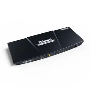 Répartiteur HDMI TESmart 2 en 8 sorties Fonction CEC Technologie de commutation rapide pour les magasins de télévision Hall d'exposition Répartiteur de commutateur HDMI 2x8