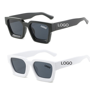 2023 Fashion Brand designer Classic Retro Shades Luxury Oversized Plastic Sunglasses Chunky Square Men custom logo Sunglasses