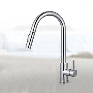 حنفية مطبخ قابلة للسحب مع غطاء لفتحة الحنفية من هوبن، مصنوعة من الفولاذ المقاوم للصدأ، بمقبض واحد وفتحة واحدة، بلون أسود غير لامع - Product Image 3