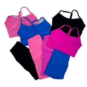 Conjunto de Yoga con Sujetador en Forma de Y, Tallas S-3XL, Conjunto de 2 Piezas para Mujer, Ropa Deportiva, Conjunto de Yoga para Gimnasio y Actividades al Aire Libre con Leggings - Product Image 2