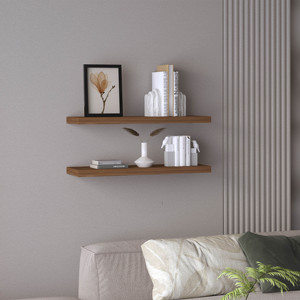Ecco 31.5 In Wide Floating Shelves Set Of 2 <b>Wall</b> Decor For Bedroom Bathroom <b>Storage</b> Book Shelves - Product Image 1