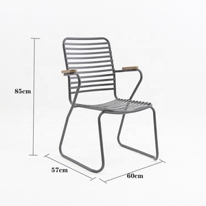 Muebles <span class=keywords><strong>de</strong></span> exterior modernos para patio, juegos <span class=keywords><strong>de</strong></span> jardín <span class=keywords><strong>de</strong></span> madera para 4 asientos, patio <span class=keywords><strong>de</strong></span> campo <span class=keywords><strong>de</strong></span> <span class=keywords><strong>ley</strong></span> exterior, sillas <span class=keywords><strong>de</strong></span> metal apilables y juego <span class=keywords><strong>de</strong></span> mesa redonda - Product Image 6