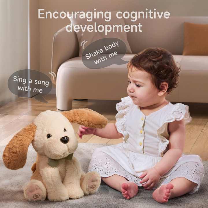 TUMAMA KIDS Babyspeelgoed, rups, 0, 3, 6 maanden, babyspeelgoed, buikligging, kussen, grijper, knuffeldier met rammelaar, bijtring, knisperspeelgoed, Montessori sensorisch tummy Time Toys, babybed