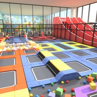 Aoleao Aire de jeux intérieure personnalisée avec toboggan, trampoline, piscine à balles, circuit d'escalade pour enfants, jeux souples certifiés CE TUV CPC