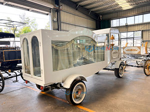 Voiture funéraire élégante blanche artisanale, voiture funéraire électrique moderne classique sur mesure à vendre, accessoires de voiture funéraire - Product Image 2