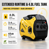 Generator Inverter Bensin Senyap CE 3500W Maksimum 3KW Daya Terukur 65DB Starter Rekoil 120V 230V Cadangan Daya Darurat Rumah