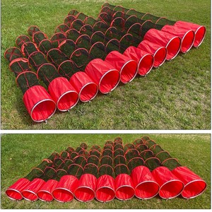 Nasse de pêche pliable en nylon avec bordure rouge pour pêcheurs - Product Image 5