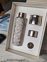 Coffret Cadeau Bouteille Thermos de Luxe en Titane 400ml avec Couvercle Magnétique, Tasse Isotherme à Double Paroi Sous Vide avec Filtre à Thé, Flasque à Thé