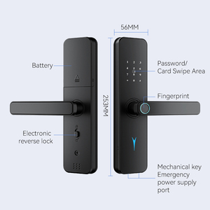 High Quality WIFI Tuya Ttlock Control Fingerprint Electronic Digital Touch Screen Keypad <strong>Code</strong> Key <strong>Smart</strong> Home Door Lock - Product Image 6