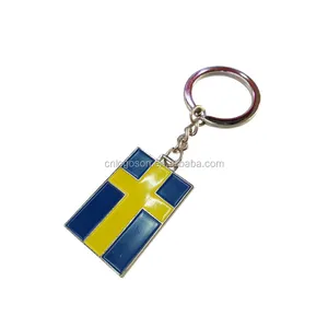 2015 popular items custom design souvenir gift Sweden Swedish Flag - Nickel Plated Metal Popcap Bottle Opener Keychain