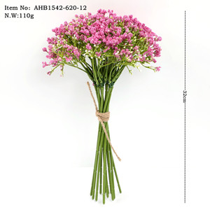 Bouquets artificiels de fleurs de gypsophile en plastique, soie douce, réalistes, pour mariage, décoration de la maison, accessoires de photographie - Product Image 5