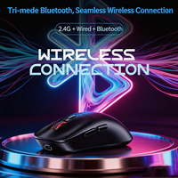 High Quality G19 Tri-mode BT/2.4GHz/Type-C Gaming Mouse 70g Lightweight Rechargeable Optical Mouse for E-sports Gamer