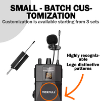 Microphone Lavalier Sans Fil Portable Voxfull VF-U61EL avec Compartiment de Charge pour Enregistrement Vlog et Diffusion en Direct pour iPhone et Android