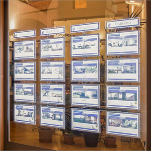 A4 Led pha lê lightbox tùy chỉnh chất lượng cao Acrylic LED Đăng siêu mỏng treo cửa sổ hiển thị khung - Product Image 1