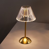 Lampe de table sans fil nordique en cristal, rechargeable par USB, à intensité variable par toucher, veilleuse pour chevet, mariage, café, décoration