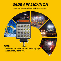 Nueva Lámpara de Trabajo LED de 12V y 4 Pulgadas con Certificación E-mark ECE, Luz de Advertencia Intermitente Ámbar, Resistente al Agua IP67, Ajuste Universal para Excavadora