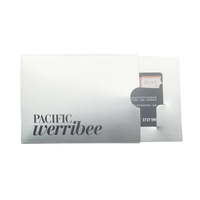 Boîte d'emballage coulissante haut de gamme en papier argenté métallisé pour porte-cartes VIP, carte de membre, carte SIM, avec revêtement UV et gaufrage