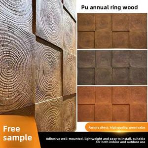 Panneau <span class=keywords><strong>de</strong></span> décoration extérieur en PU imitation bois carbonisé, revêtement mural culturel, design moderne et simple, grand format - Product Image 5