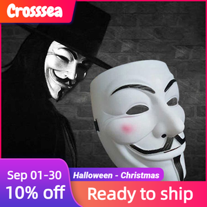 Masque PVC tendance pour Halloween, style <span class=keywords><strong>V</strong></span> pour <span class=keywords><strong>Vendetta</strong></span>, avec fil électrique lumineux LED, masque LED Anonymous - Product Image 1