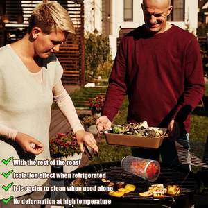 Cesta de barbacoa rodante de alta calidad, parrilla redonda de acero inoxidable para barbacoa, malla para barbacoa, rebanadas de verduras, cesta para <span class=keywords><strong>asador</strong></span> - Product Image 6