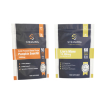Supplément personnalisé capsule vitaminée pilule Sachet sachet d'échantillon sac d'emballage à fermeture éclair sur pied