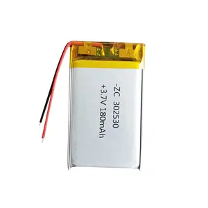 302530 3.7v 180mah lithium polymer battery cheap price lipo batteries 3.7v 180mah 302530