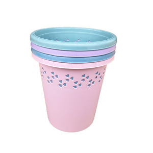 Cylindrical Perforated <b>Plastic</b> Wastebasket Mixed Color Indoor Storage <b>Bin</b> For Living Room Bedroom <b>Kitchen</b> Toilet - Product Image 5