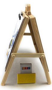 Chevalet de table en bois avec tableau noir, tableau blanc et planche à dessin - Product Image 4