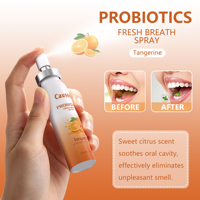 Nouveau Spray Buccal Probiotique Haleine Fraîche 20ml Spray Rafraîchissant Longue Durée Saveur Fruitée pour Soins Buccaux Quotidiens