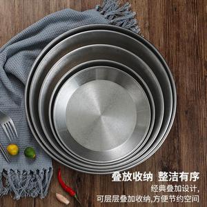 Stainless Steel Baking Pan Round Pizza Pan Deep Dish For Seafood Vegetables Fries Snacks Cake Hand Wash Only - Product Image 2