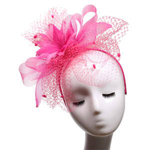 Vente chaude Usine En Gros Femmes Église Chapeau De Mode Simple Dames Tête Fascinator Base Violet Voile Fascinator Derby Chapeaux - Product Image 2