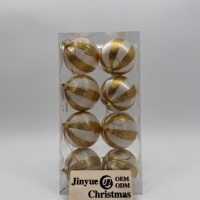 Boules de Noël de haute qualité en satin, 8,8 cm, facettées, rouges, avec capuchon doré, imperméables et écologiques