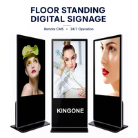 Afficheur publicitaire sur pied LCD 55 pouces, lecteur d'affichage numérique Android CMS, kiosque interactif à écran tactile pour centre commercial
